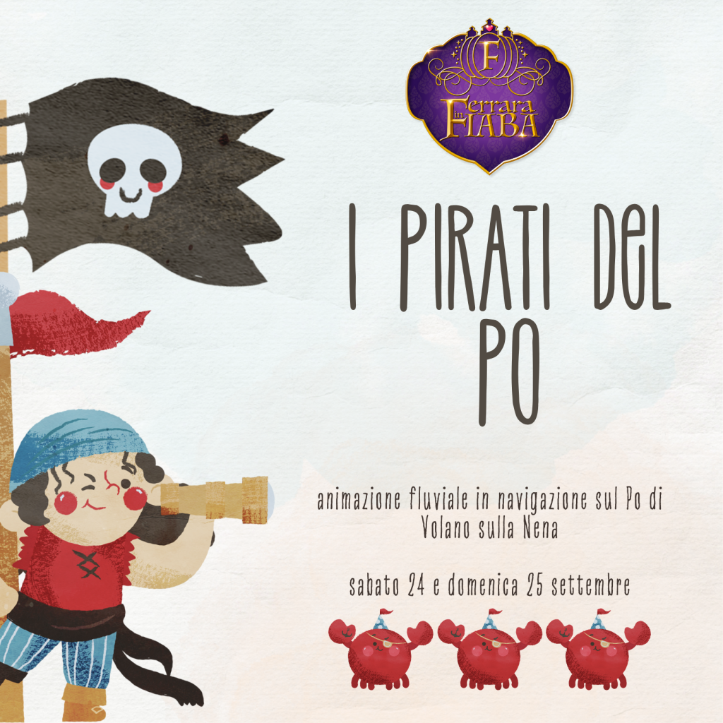 Invito Quadrato Festa di Compleanno Bambino Illustrato Pirati Colorato