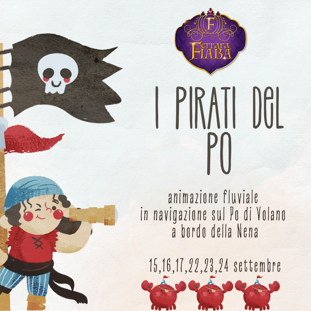 Invito Quadrato Festa di Compleanno Bambino Illustrato Pirati Colorato